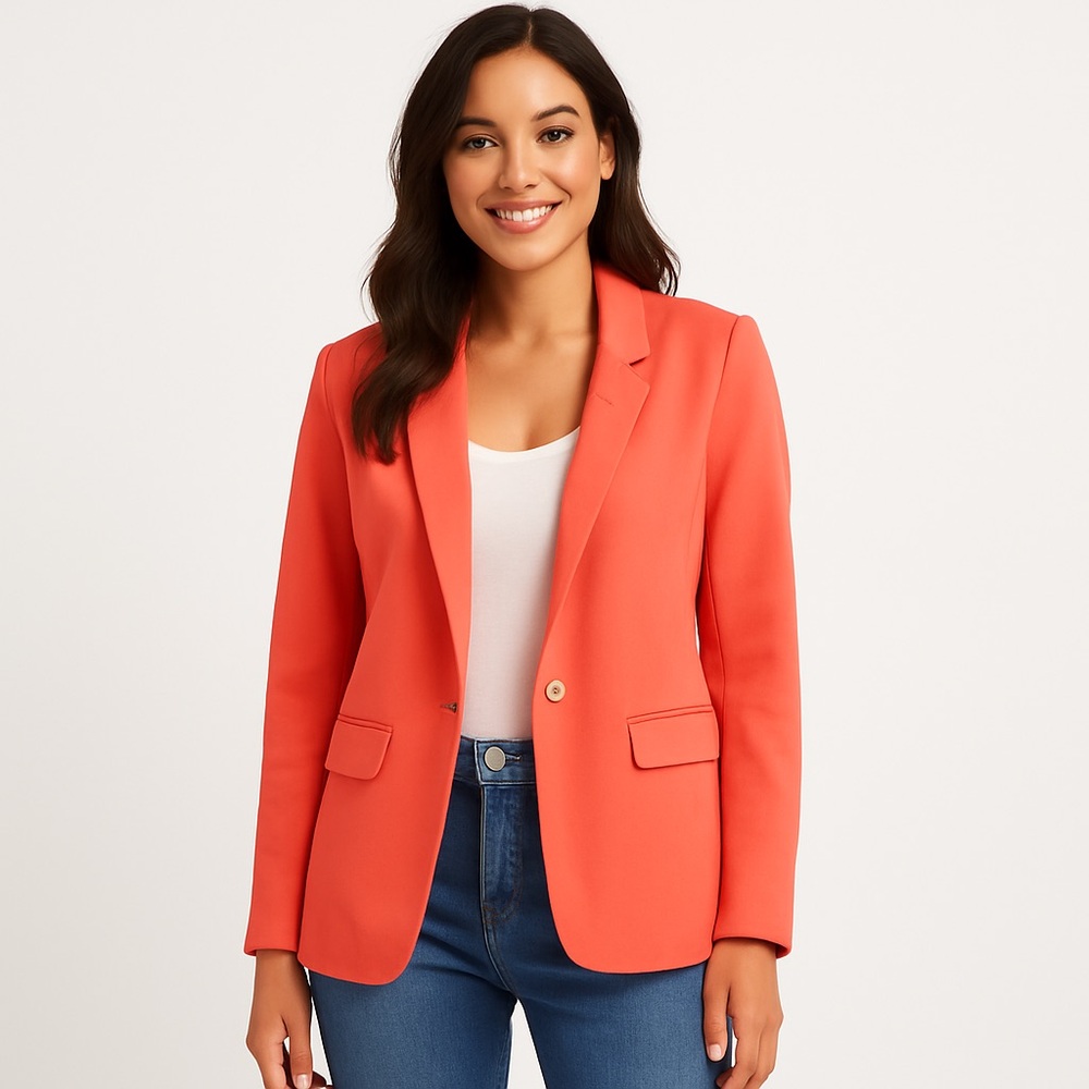 Lush Coral Single Button Blazer - size l